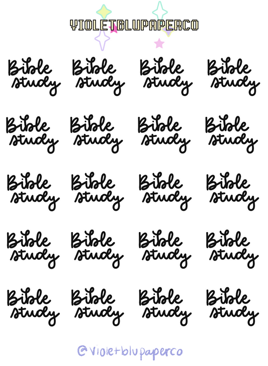 Bible study script stickers