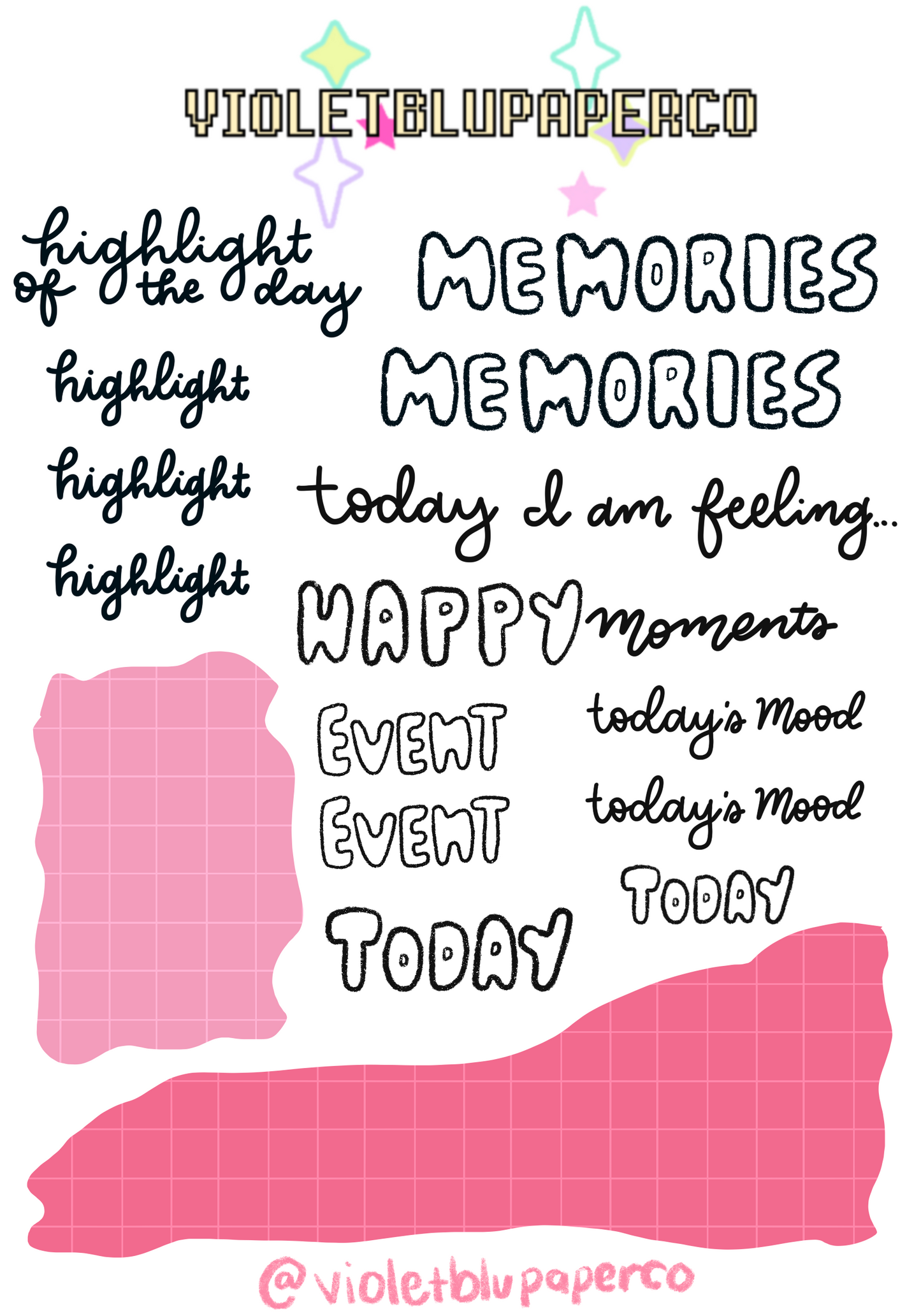 Journaling stickers