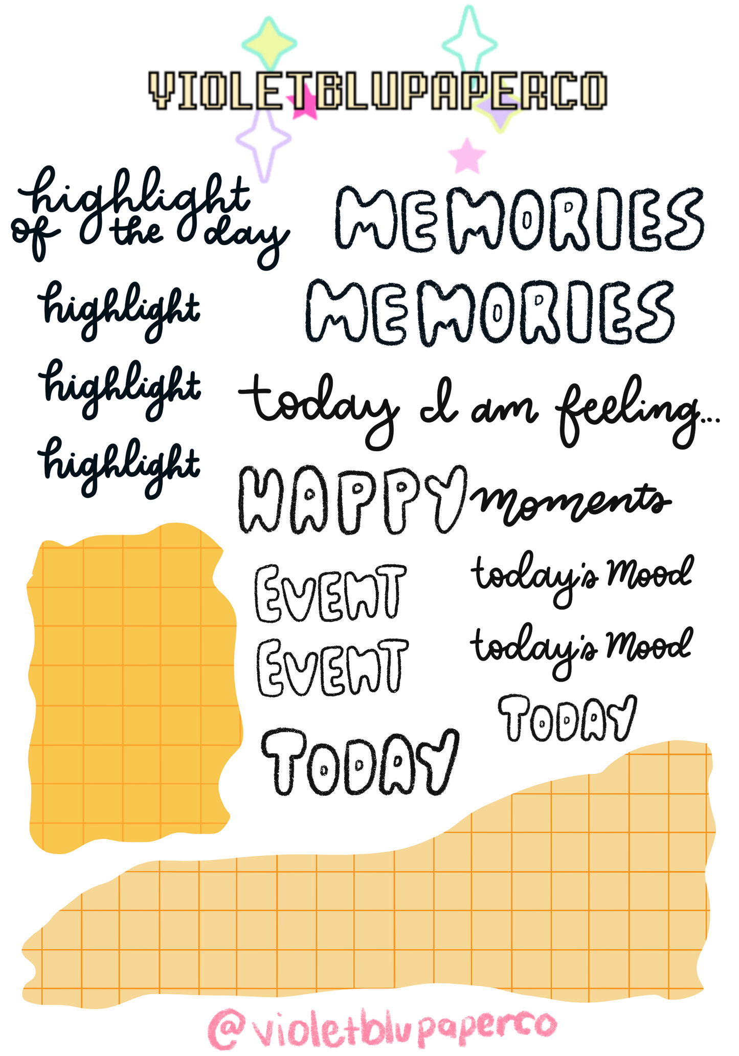 Journaling stickers