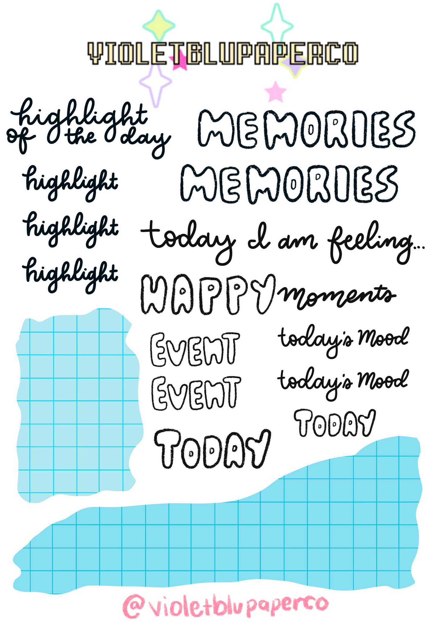 Journaling stickers