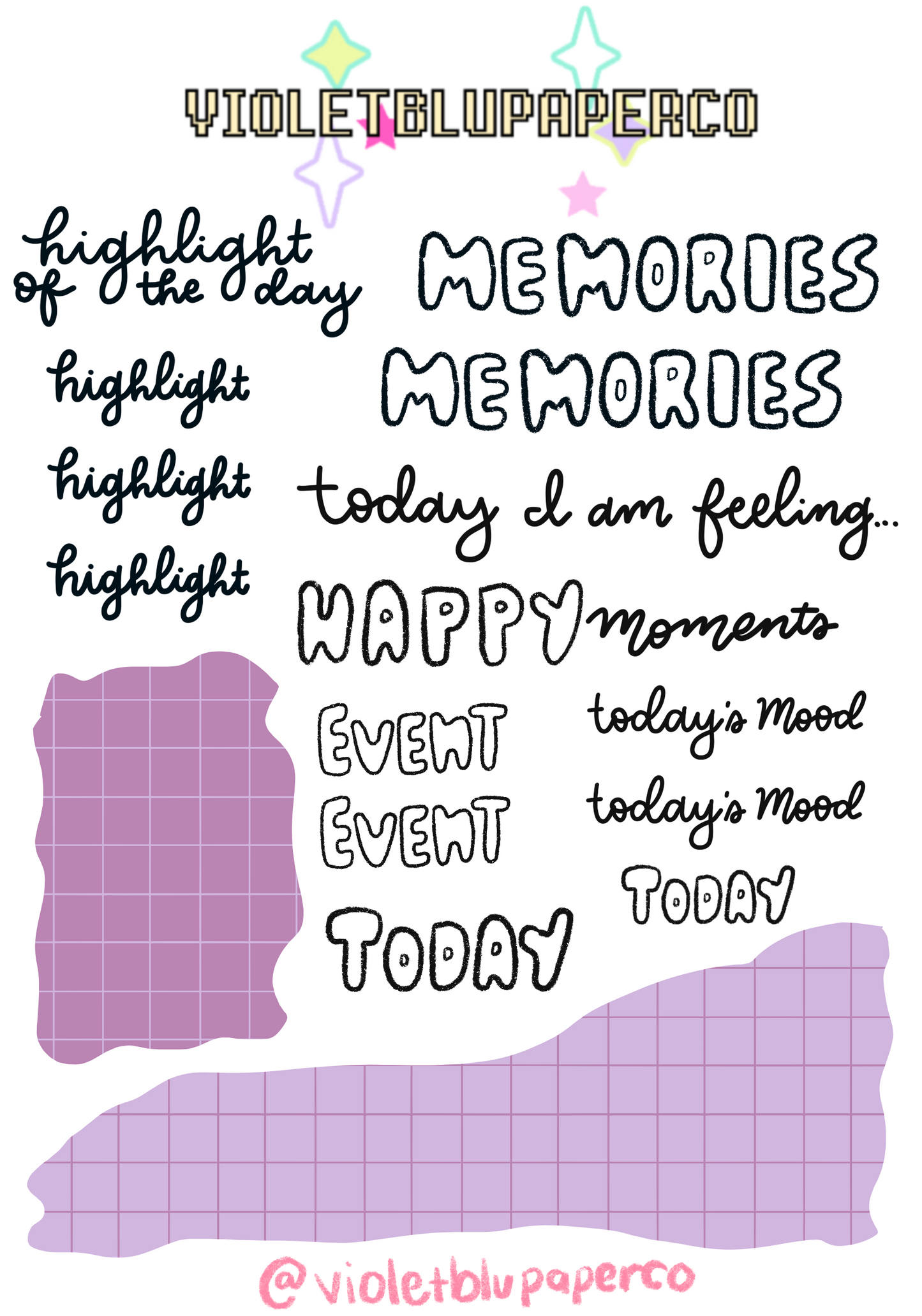 Journaling stickers