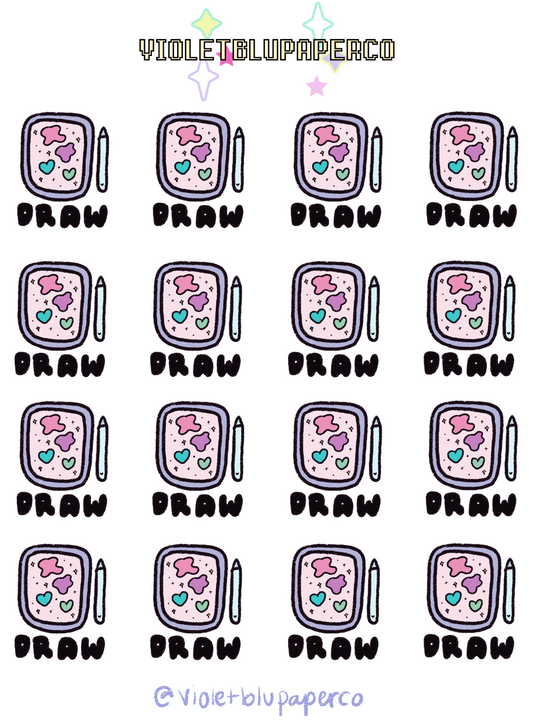 Draw doodle stickers