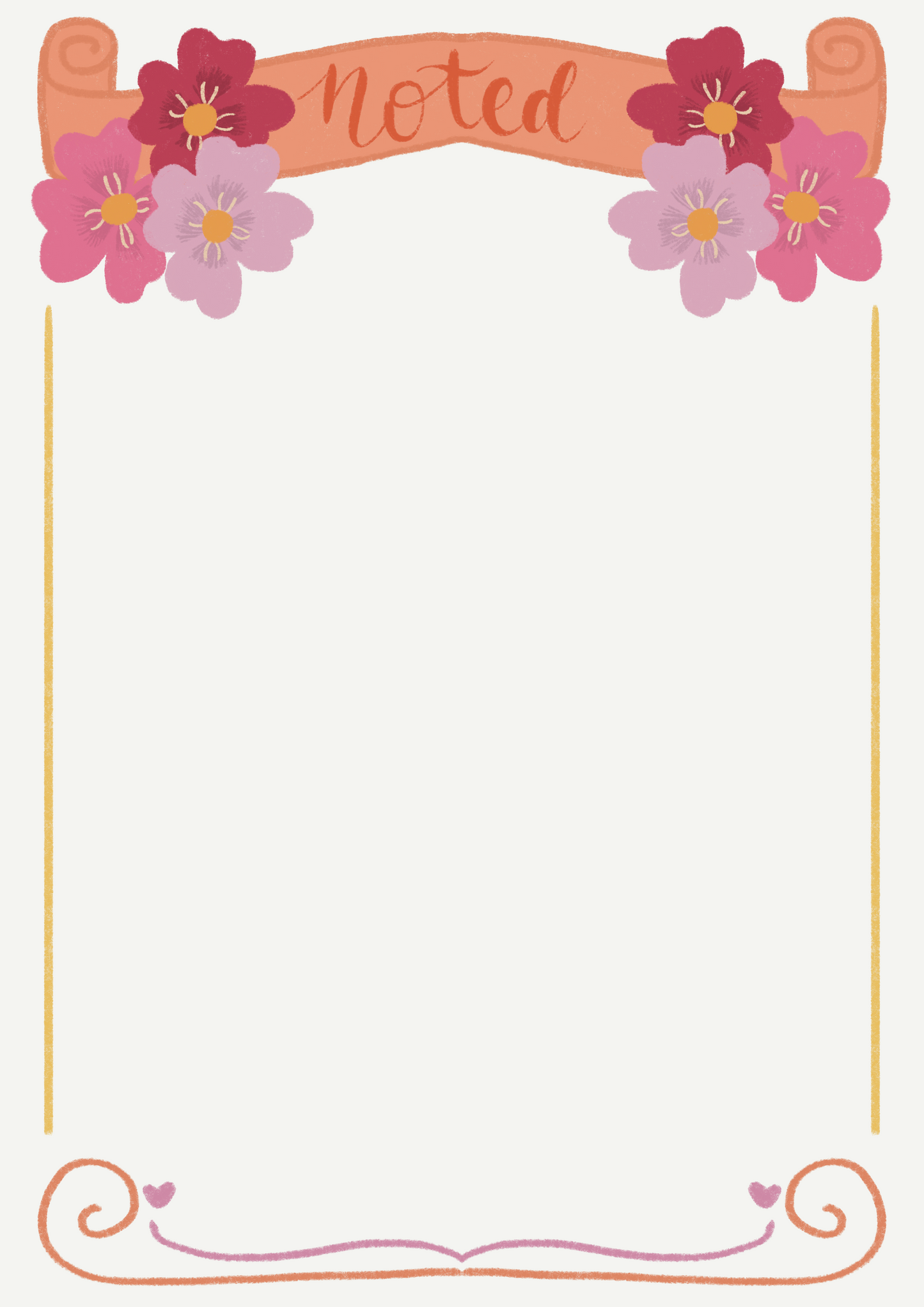 Floral Notepad A6 Notepad