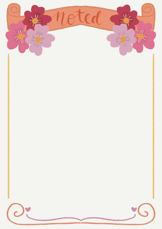 Floral Notepad A6 Notepad