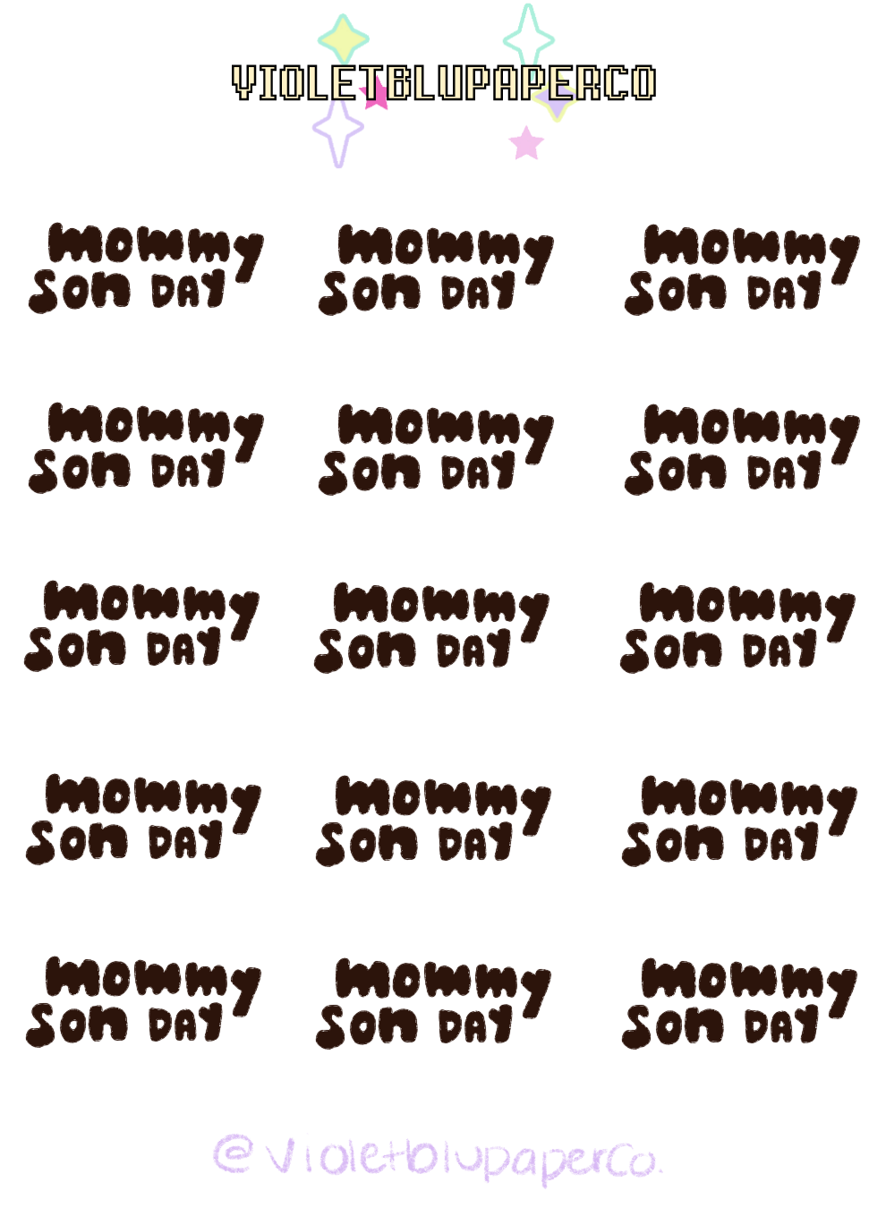 mommy Day Bubble stickers
