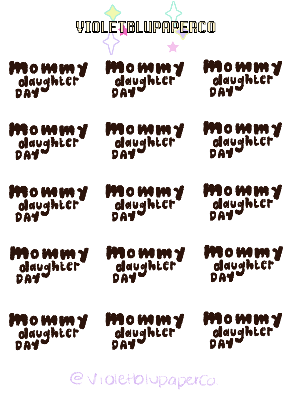 mommy Day Bubble stickers