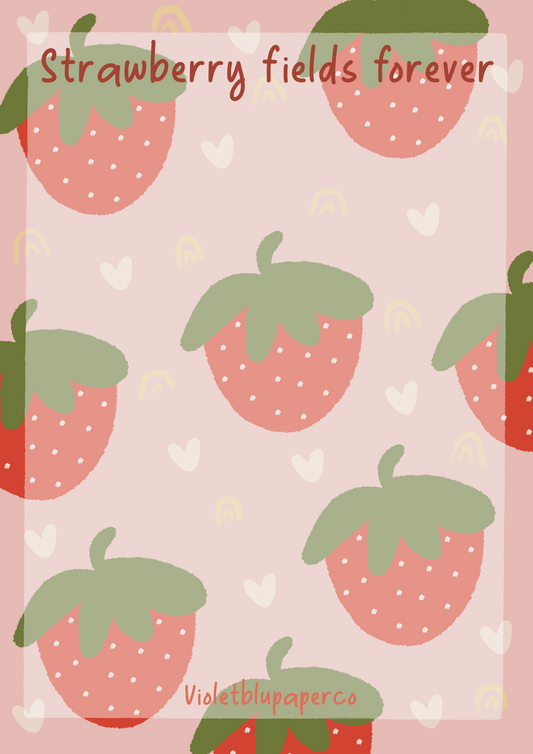 Strawberry Fields Forever A6 notepad