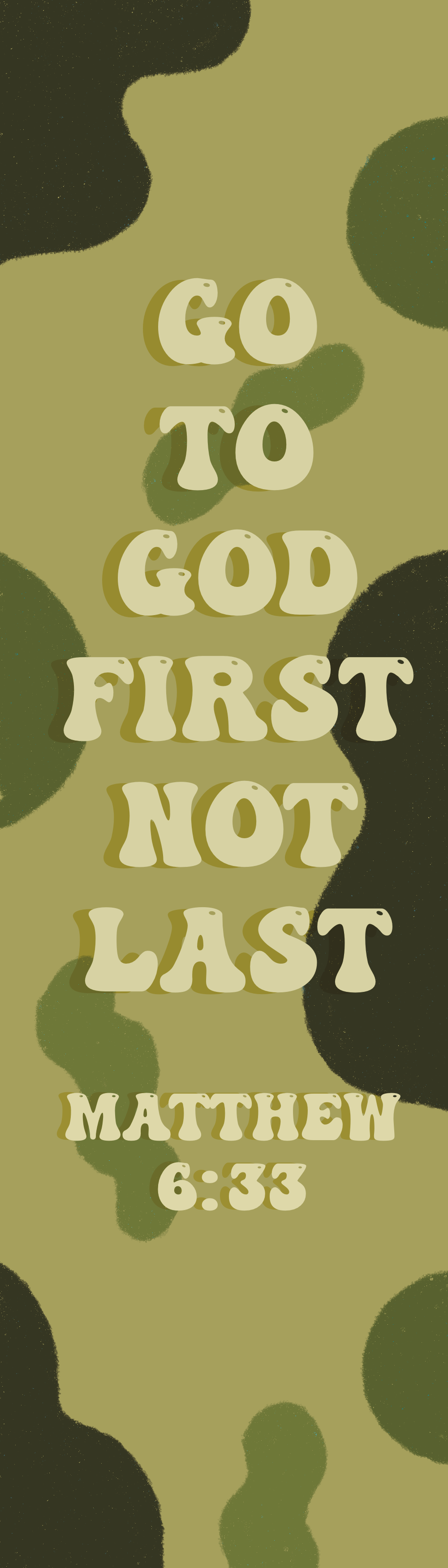 Go to God first Book mark