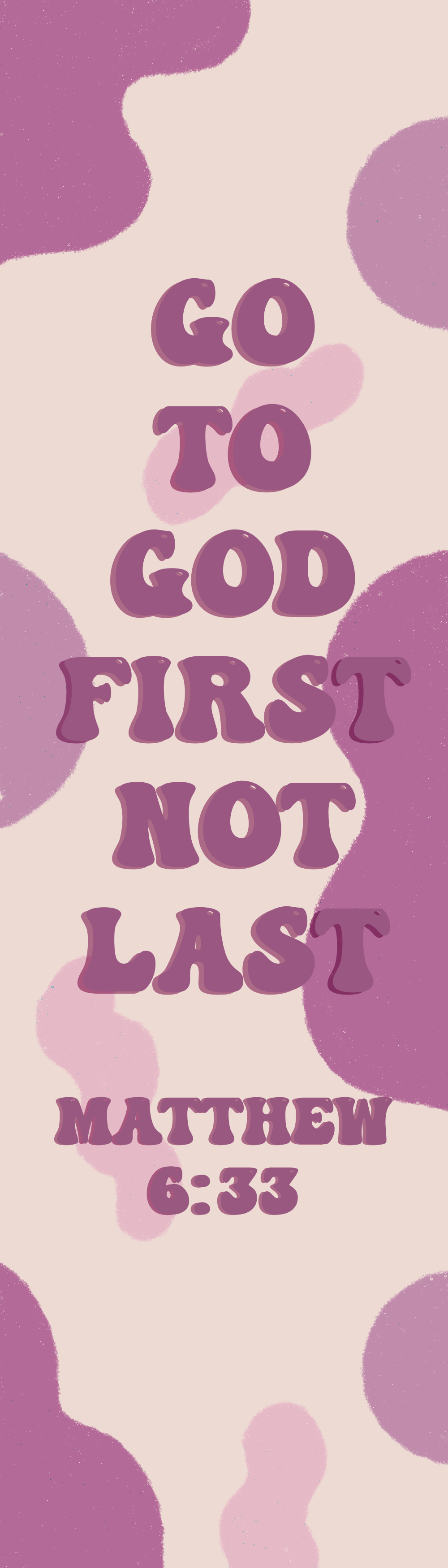 Go to God first Book mark