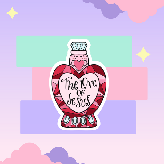 The love of Jesus die cut