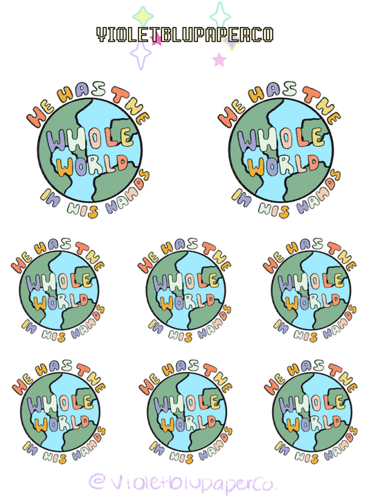 The whole world faith stickers