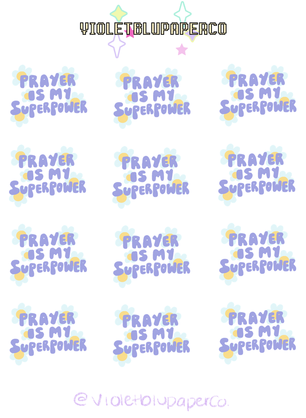 Prayer is my superpower stickers