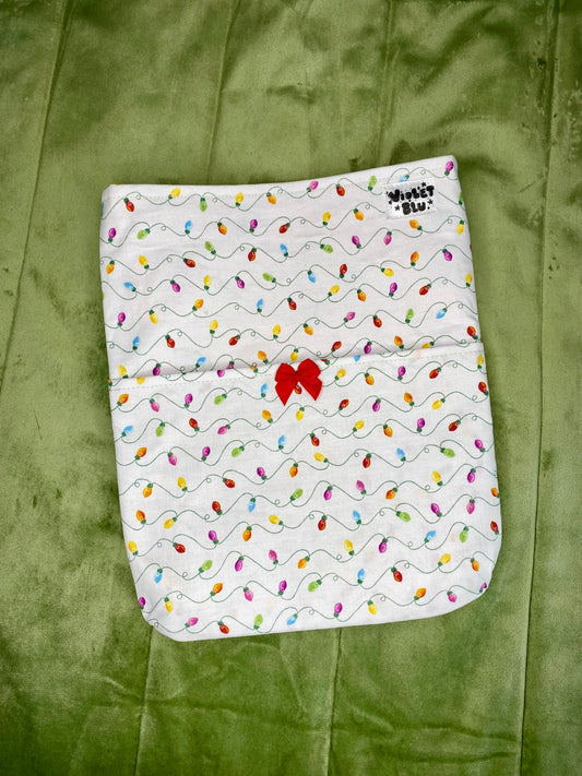 Twinkle Lights Fabric Book Sleeve | Bible, Book, or Planner Cover | Violetblu Paper Co.