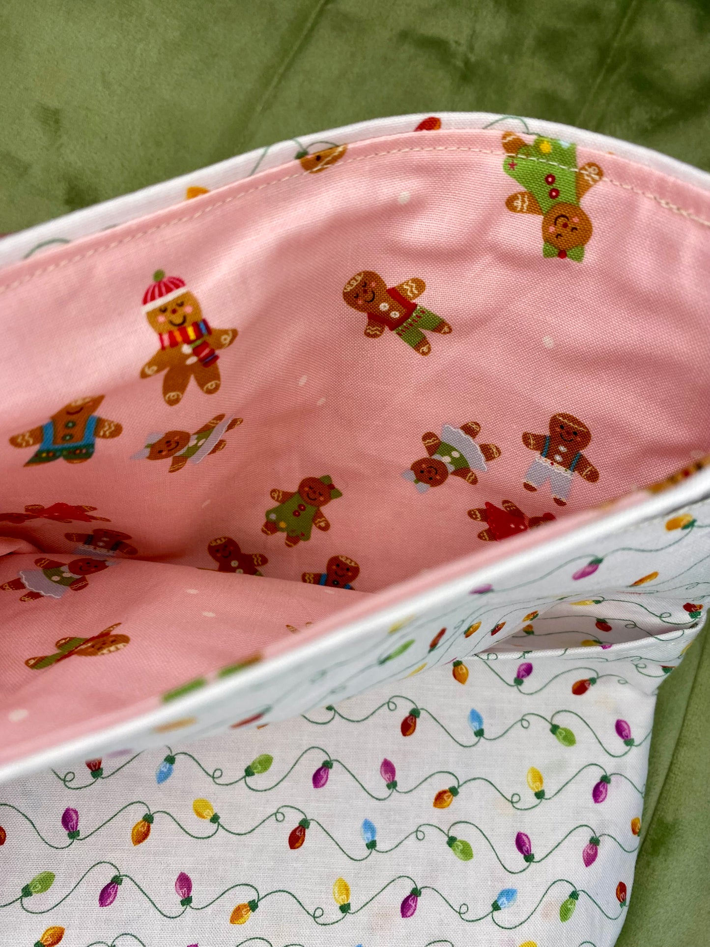 Twinkle Lights Fabric Book Sleeve | Bible, Book, or Planner Cover | Violetblu Paper Co.