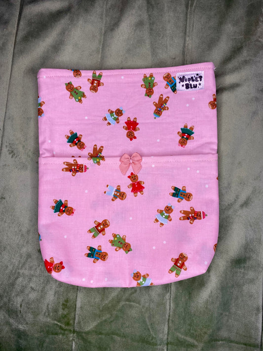 Gingerbread Cookies Fabric Book Sleeve | Bible, Book, or Planner Cover | Violetblu Paper Co.