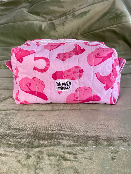 Cowgirl Boxy Zipper Pouch – Handmade | Violetblu Design Co.