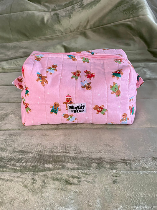 Gingerbread cookies Boxy Zipper Pouch – Handmade | Violetblu Design Co.