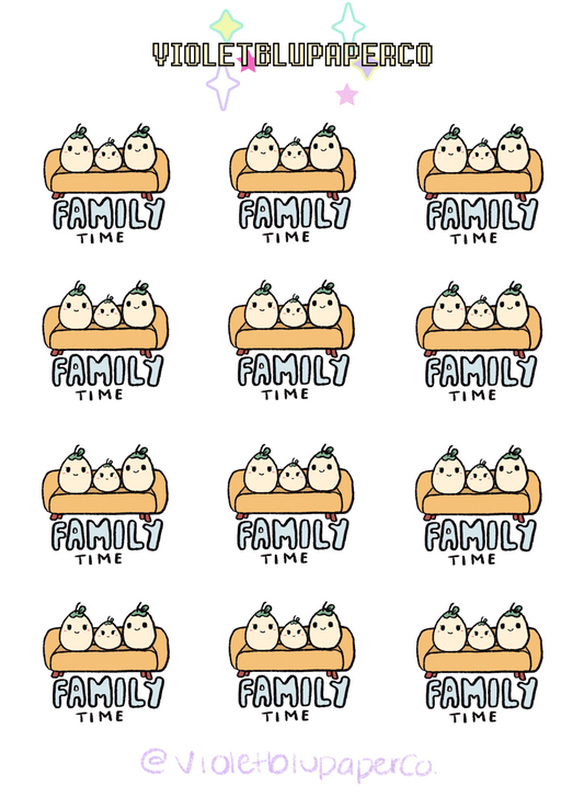 Plumy Family time Sticker