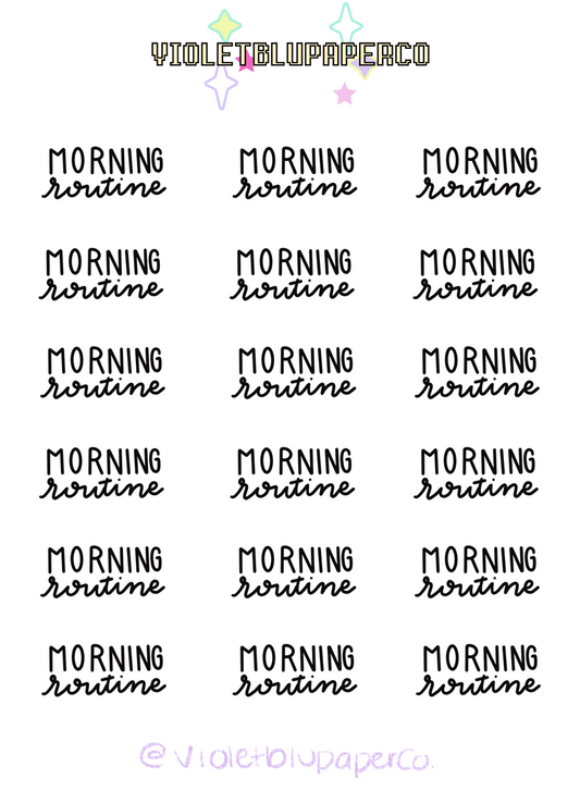 Morning Routine Script Stickers