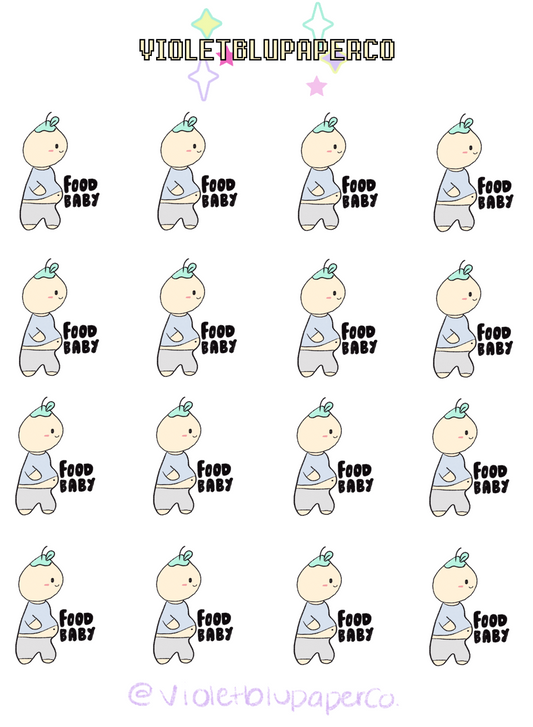 Food Baby Plummy Stickers