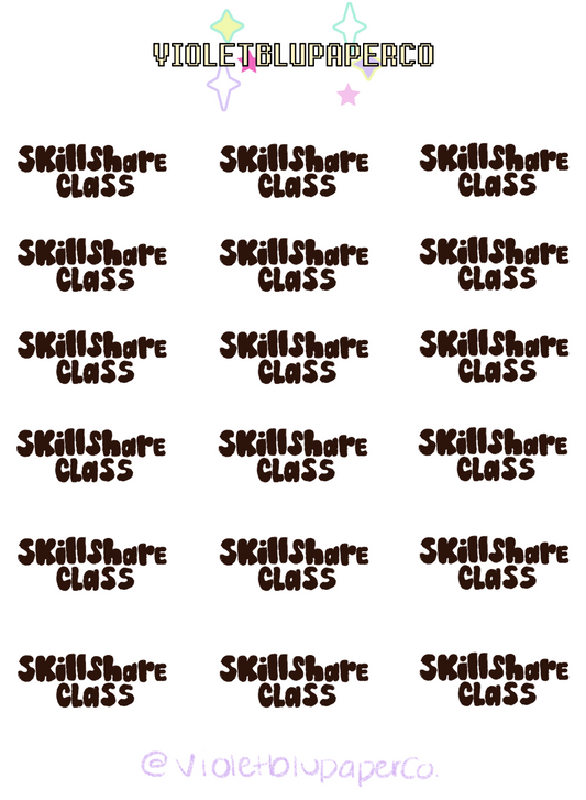 Skillshare Class bubble stickers